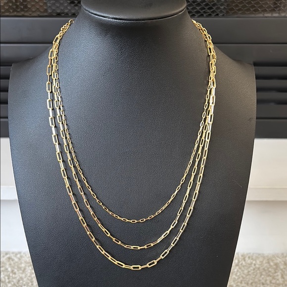 Jewelry - 14g 18k Yellow Gold Filled Paperclip Necklace Chain